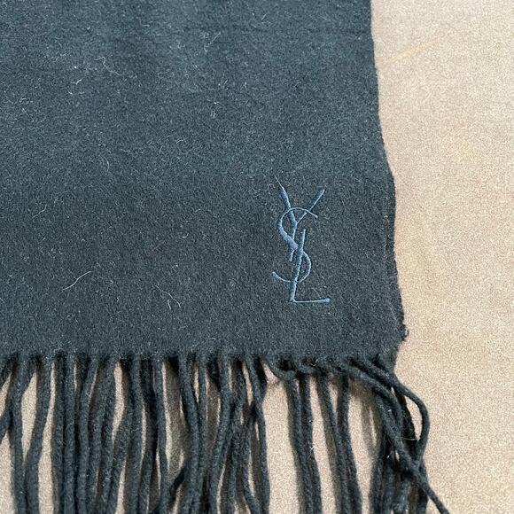 Yves Saint Laurent Wool & Cashmere Scarf 90% Wool 10% Cashmere Brand New Unisex - Picture 6 of 10